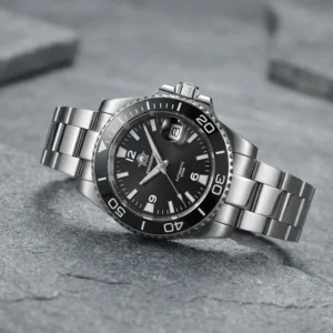 ADDIESDIVE Montre de plongée automatique pour homme NH35A/8215 Mouvement saphir lunette rotative lumineuse 200 m Étanche facile à lire avec grand nombre de montres de plongeur pour homme
