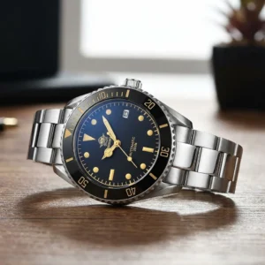 ADDIESDIVE Montre Automatique pour Homme - Montre de plongée analogique avec Verre Saphir et Bracelet en Acier Inoxydable